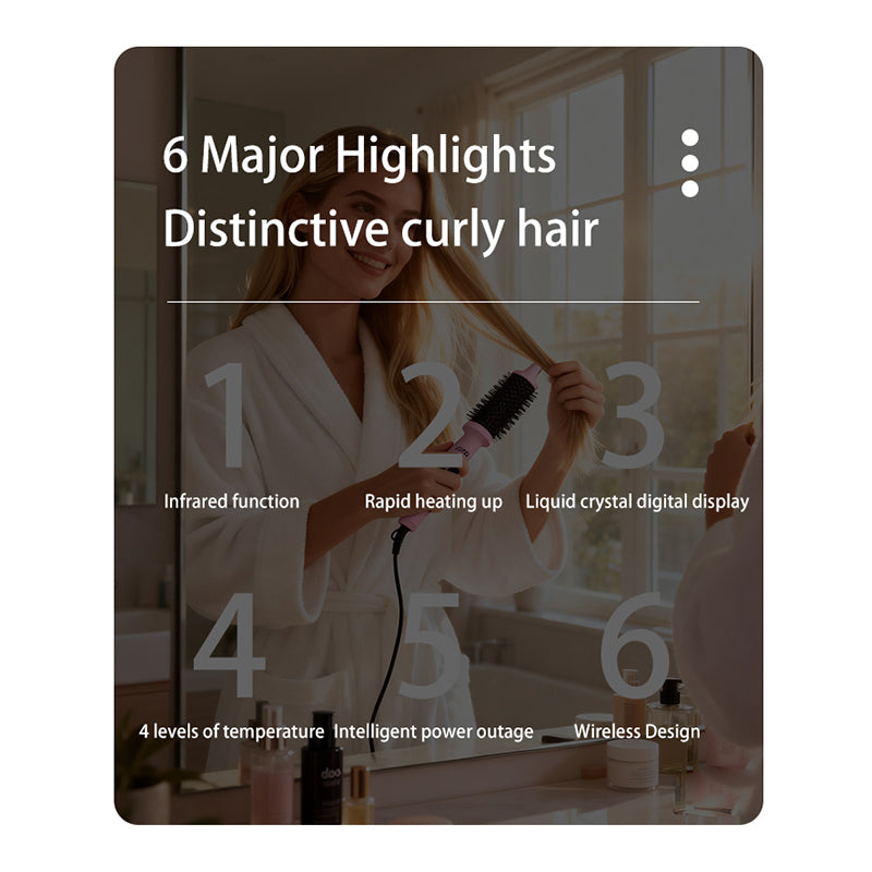 aurawand infrared negative ion thermal comb, 12 inches wide, LED display screen, temperature sensor