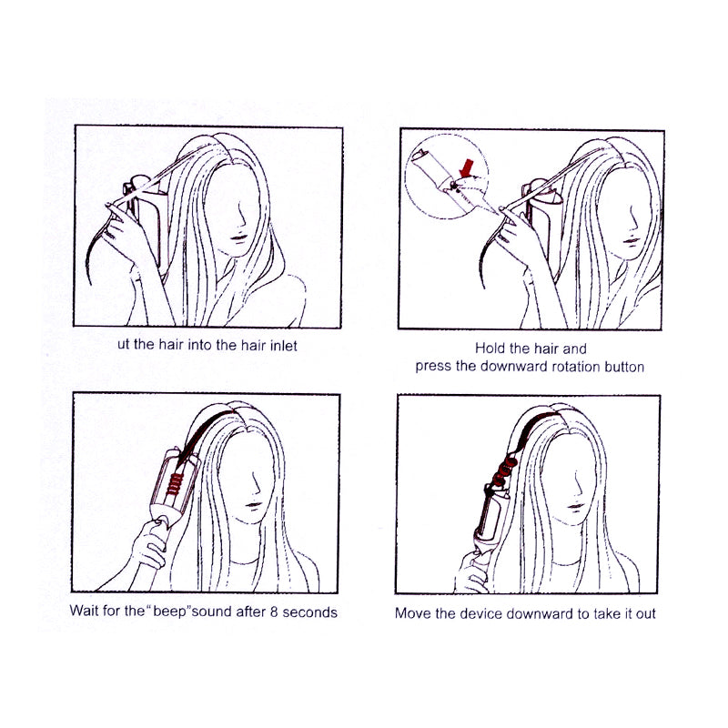 aurawand Electric curling iron, wavy, large roll, wavy roll, wool roll, negative ion curling iron